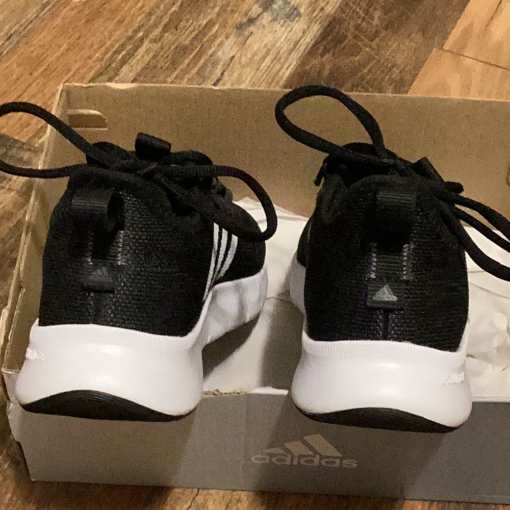 Adidas Nario Move Running Shoes - Black/White Sz 7 - Picture 4 of 10